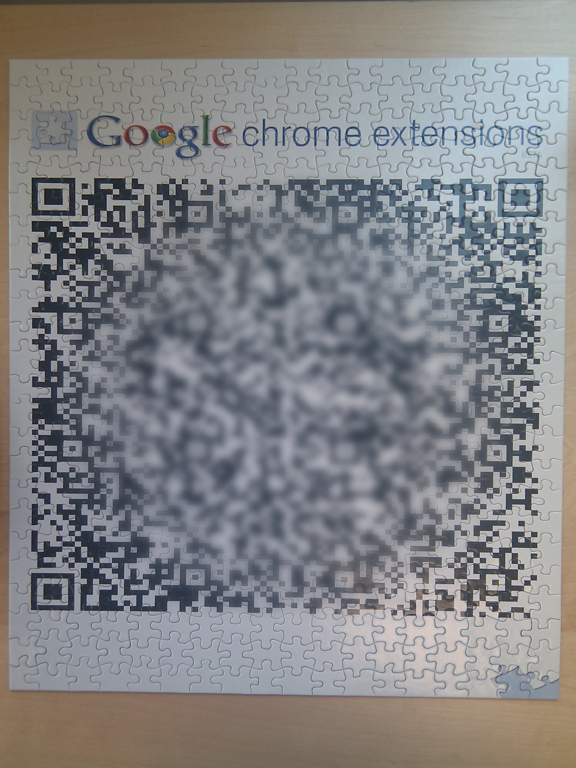 04/05/2010 We finally completed the Google Chrome jigsaw puzzle On